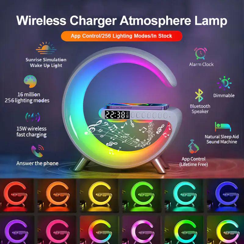 Bluetooth Speaker Wireless Charger Lamp - fullshopping