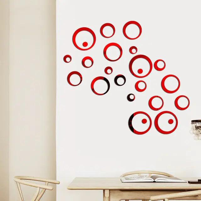 3D Mirror Wall Sticker - fullshopping