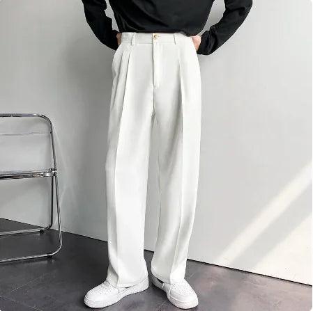 Men's Wide Leg Suit Pants - fullshopping