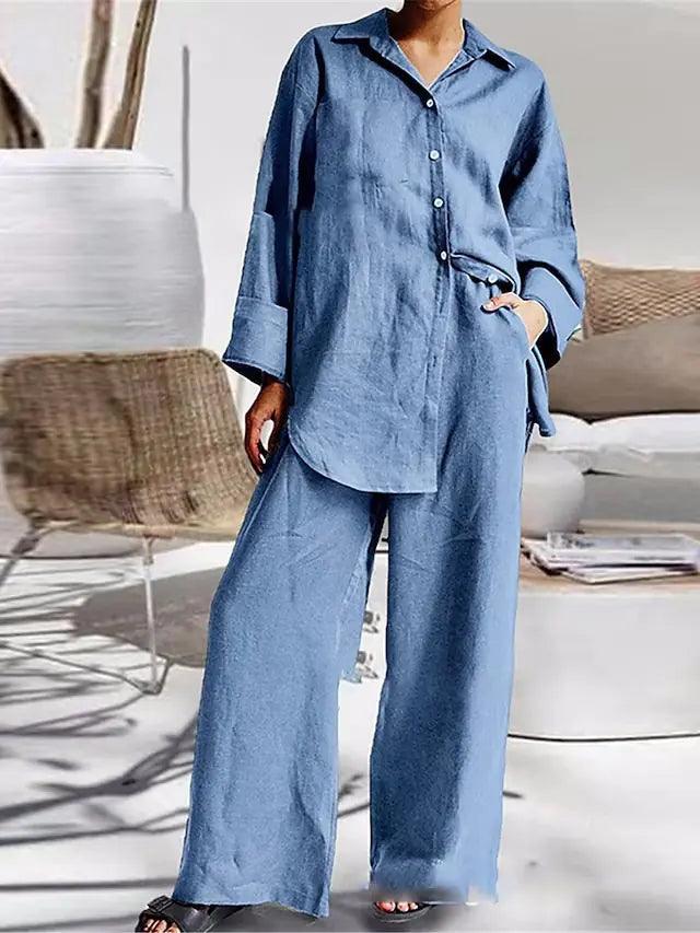 Loose Fit Pajama Set - fullshopping