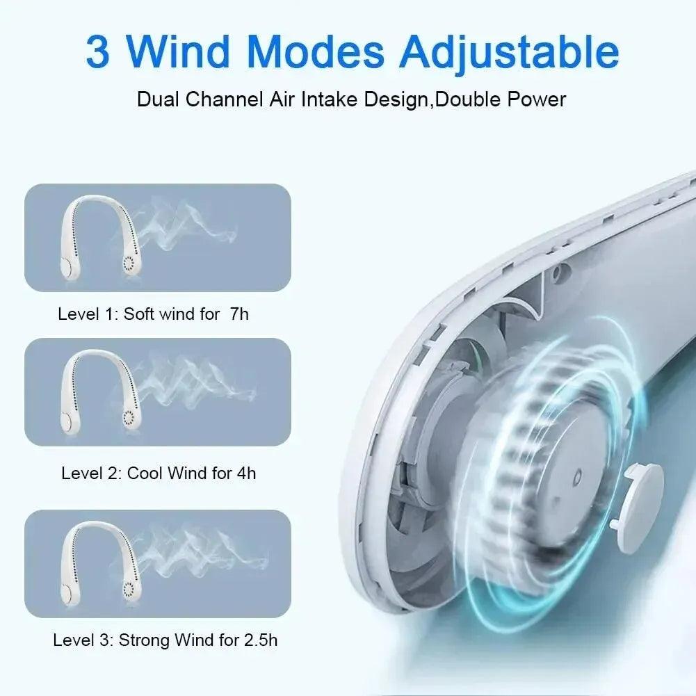 New Mini Neck Portable Bladeless fan - fullshopping