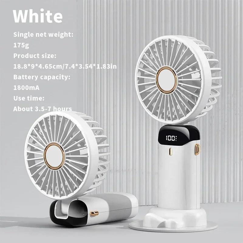 USB Handheld Mini Fan Foldable Portable Neck Hanging Fans - fullshopping