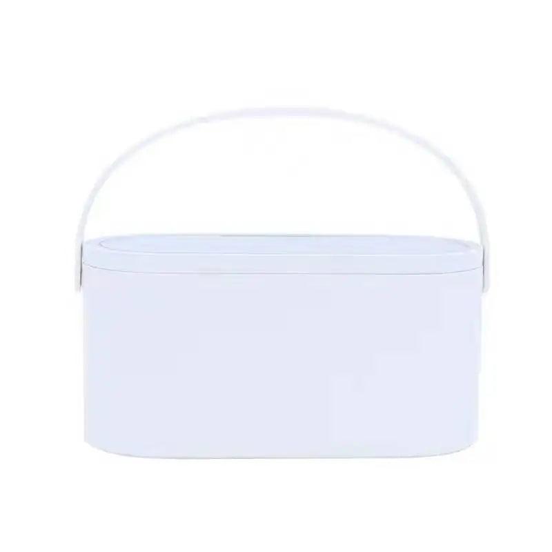 Makeup Organizer Box with LED Light Mirror - fullshopping