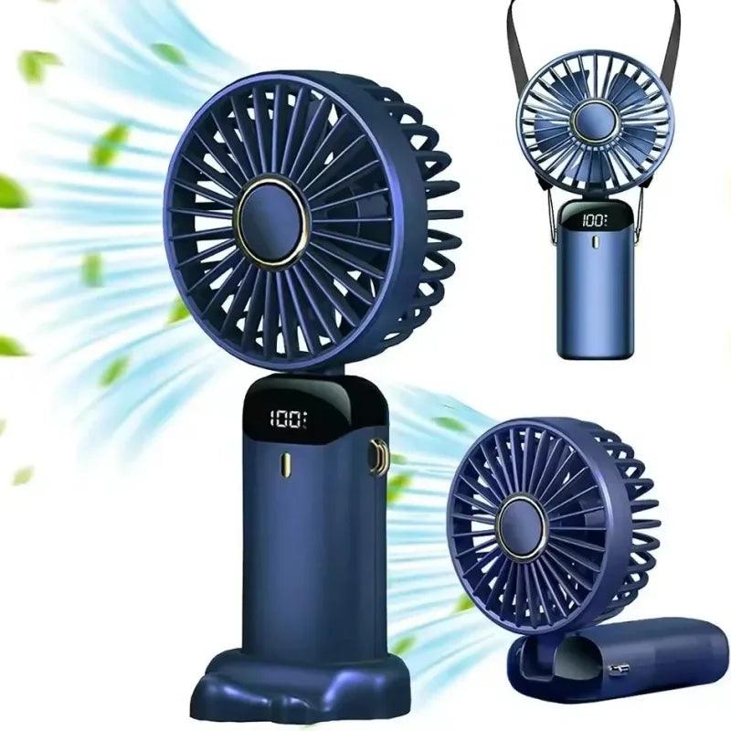 USB Handheld Mini Fan Foldable Portable Neck Hanging Fans - fullshopping