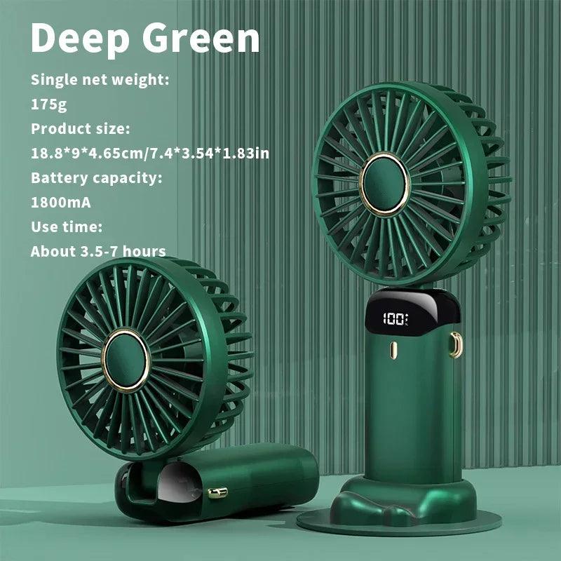 USB Handheld Mini Fan Foldable Portable Neck Hanging Fans - fullshopping