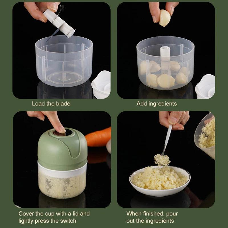 Mini Electric Garlic Chopper - fullshopping