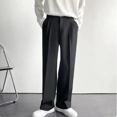 Men's Wide Leg Suit Pants - fullshopping