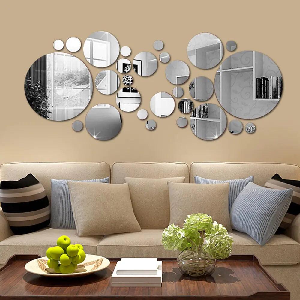 3D Mirror Wall Sticker - fullshopping