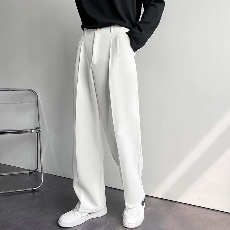 Men's Wide Leg Suit Pants - fullshopping